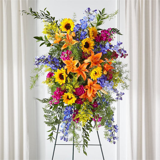 Sunlit Memories Standing Spray (Standard) - Salem Florist