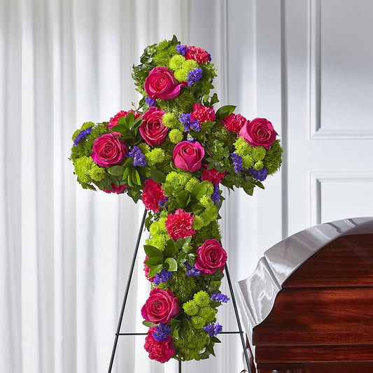 Tribute Rose Floral Cross - Salem Florist